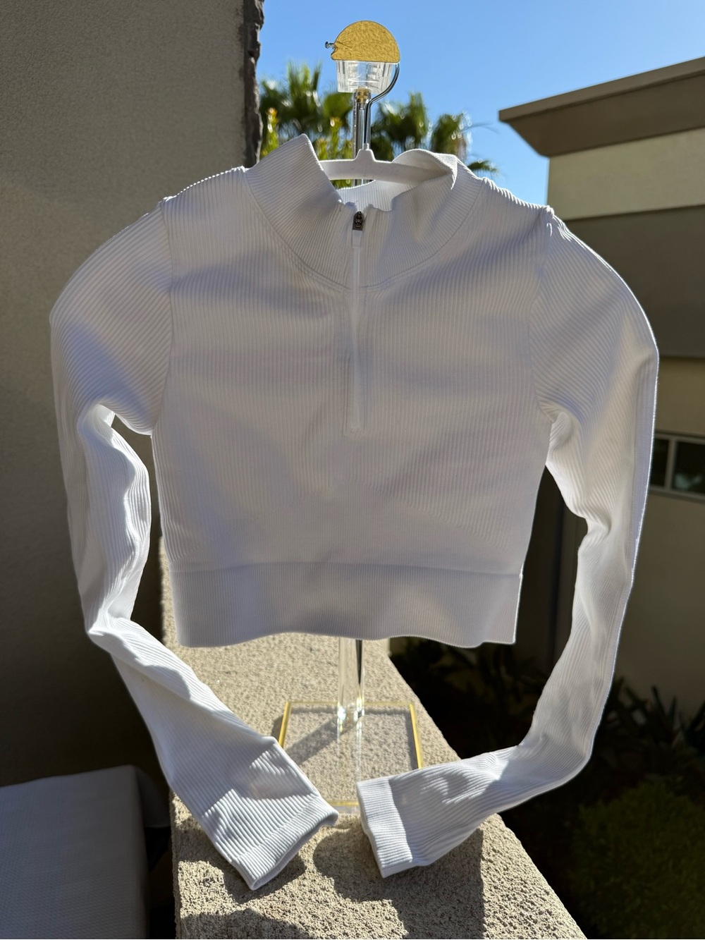 Moose lover compression cropped workout long sleeve